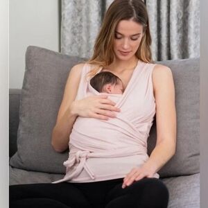 Seraphine Pink Maternity Wrap Top Skin to Skin Size XS